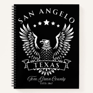 San Angelo Tom Green County Texas Antieke Adelaar Notitieboek