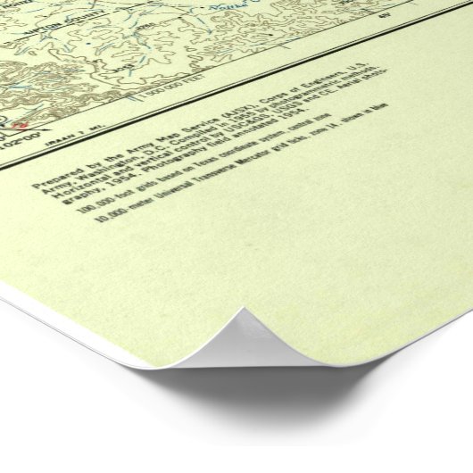  San Angelo TX Topo Poster (Hoek)