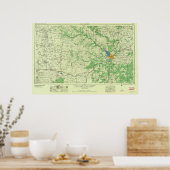  San Angelo TX Topo Poster (Keuken)