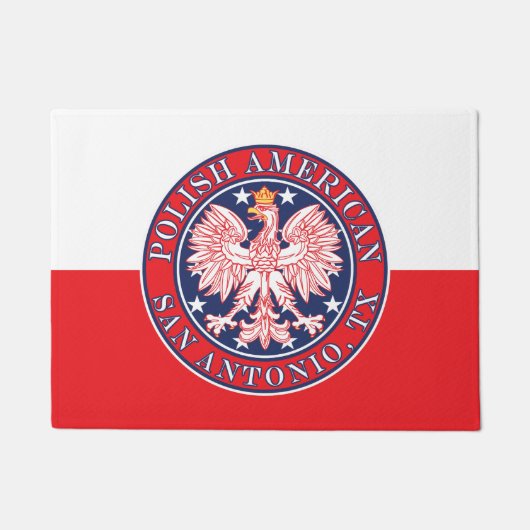 San Antonia Texas Poolse Amerikaanse adelaar Deurmat (Voorkant)