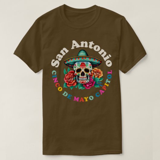 San Antonio 2023 Suikerschedel Texas T-shirt (Design voorkant)