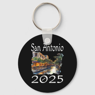 San Antonio 2025 Bijpassende familie vakantie groe Sleutelhanger