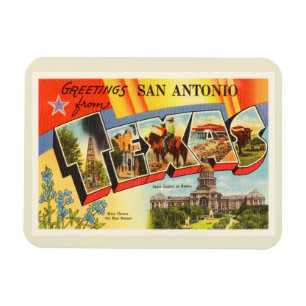 San Antonio #2 Texas TX Vintage Travel Souvenir Magneet