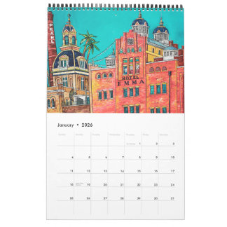 San Antonio Agenda op één pagina Kalender