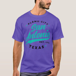  San Antonio Alamo City Texas Blauwgroen Verenigde T-shirt