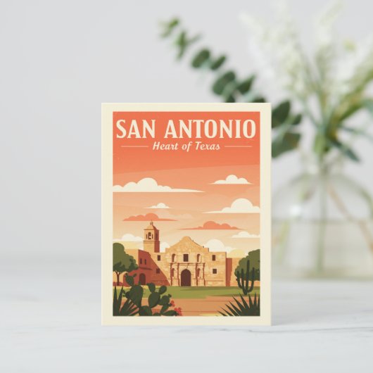  San Antonio Briefkaart (Staand voorkant)