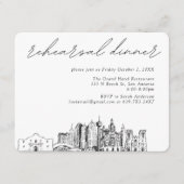 San Antonio bruiloft elegante repetitie diner Informatiekaartje (Voorkant)