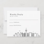 San Antonio bruiloft | Gestileerde Skyline RSVP (Voorkant)