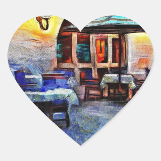 San Antonio Cafe Hart Sticker (Voorkant)