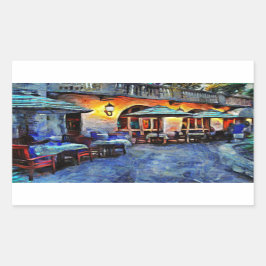 San Antonio Cafe Rechthoekige Sticker