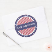 San Antonio City Pride Embleem – Amerikaanse ident Ronde Sticker (Envelop)
