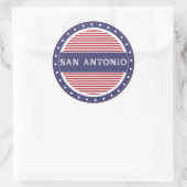 San Antonio City Pride Embleem – Amerikaanse ident Ronde Sticker (Tas)