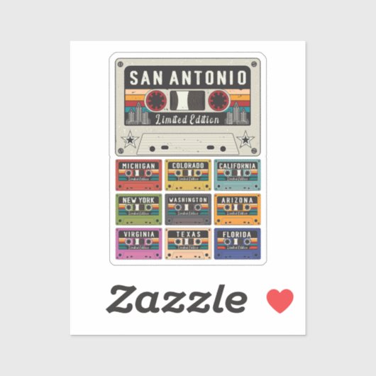 San Antonio City reizen Sticker (Vel)