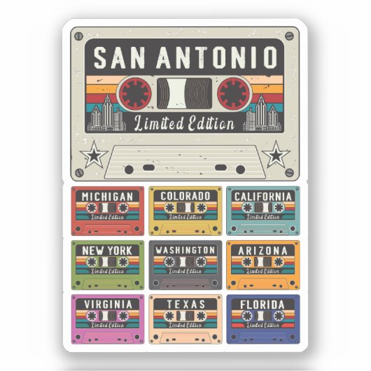  San Antonio City reizen Sticker (Voorkant)