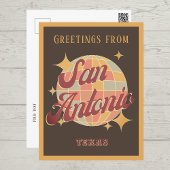 San Antonio City Texas Retro  Briefkaart