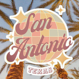 San Antonio City Texas Retro Vintage Sticker