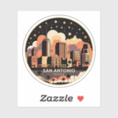 San Antonio City Texas Verenigde Staten Minimalist Sticker (Vel)