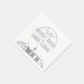 San Antonio Deco Skyline | Weddenschap Napkins Servet (Hoek)