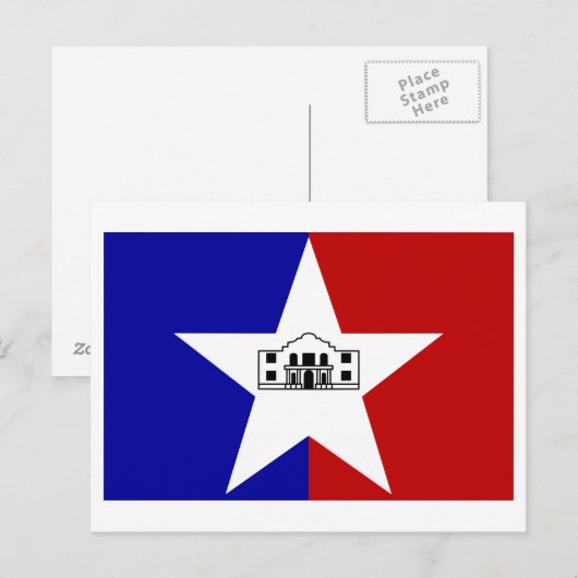 San Antonio Flag Briefkaart (Voorkant / Achterkant)