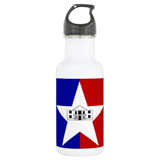 San Antonio Flag Liberty Bottle Waterfles (Voorkant)