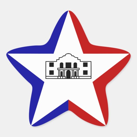 San Antonio Flag Ster Sticker (Voorkant)