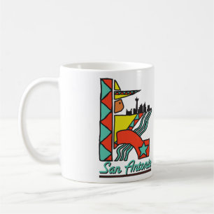 San Antonio Graphic Coffee Mok