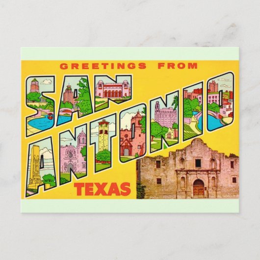 San Antonio Groet Ansichtkaart  Briefkaart (Voorkant)