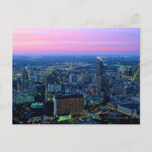 San Antonio in Dusk Briefkaart (Voorkant)