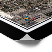 San Antonio Intl Airport Texas Satellite Map Poster (Hoek)