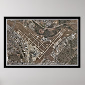 San Antonio Intl Airport Texas Satellite Map Poster (Voorkant)