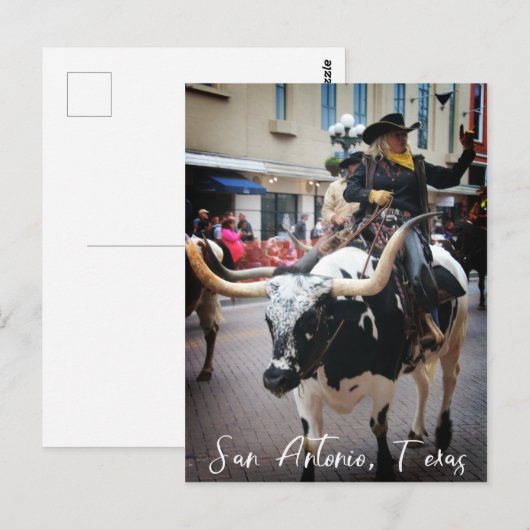 San Antonio Longhorn Briefkaart (Voorkant / Achterkant)