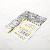 San Antonio Love Locator | Stad thema bruiloft Folie Uitnodiging (Gedraaid)