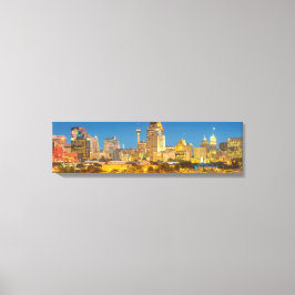 San Antonio Panoramic Skyline Uitzicht Canvas Afdruk