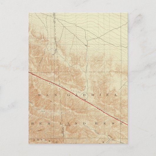 San Antonio quadrangle toont San Andreas Rift Briefkaart (Voorkant)