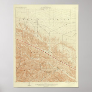 San Antonio quadrangle toont San Andreas Rift Poster