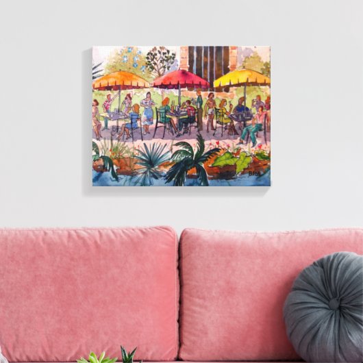 San Antonio River Walk Canvas Afdruk (Insitu (Woonkamer))