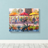 San Antonio River Walk Canvas Afdruk (Insitu (Houten vloer))