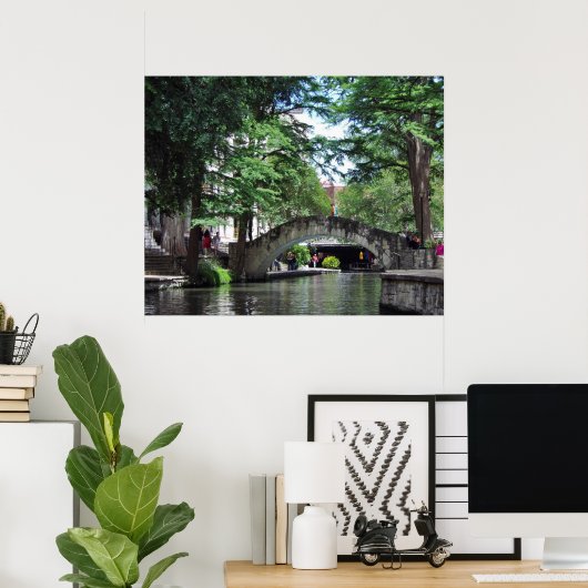 San Antonio River Walk Poster (Thuiskantoor)