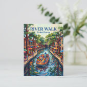 San Antonio River Walk Texas Briefkaart (Staand voorkant)