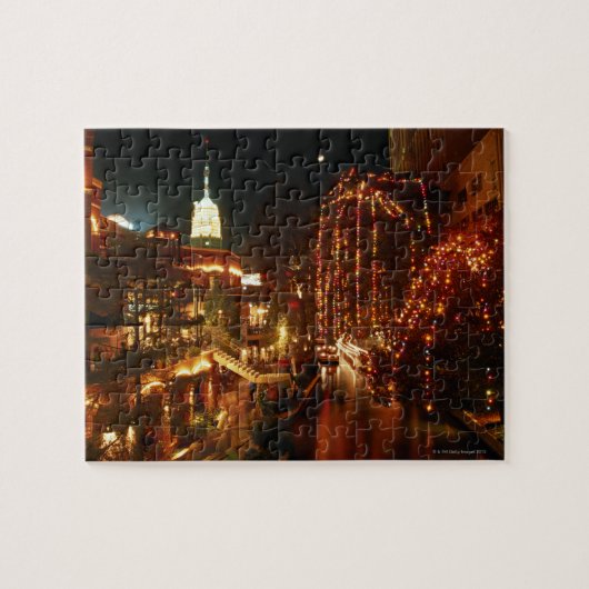 San Antonio Riverwalk bij nacht Legpuzzel (Horizontaal)