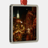 San Antonio Riverwalk bij nacht Metalen Ornament (Rechts)