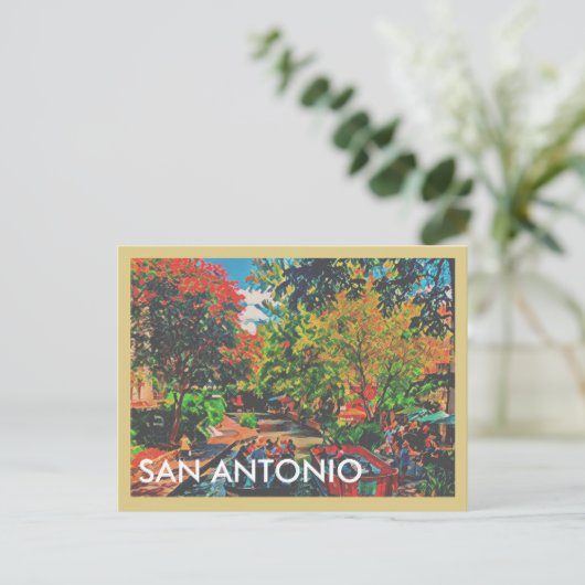 San Antonio Riverwalk Briefkaart (Staand voorkant)