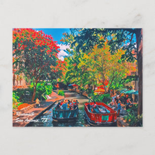 San Antonio Riverwalk-Briefkaart Briefkaart