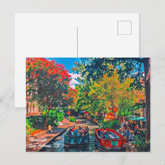 San Antonio Riverwalk-Briefkaart Briefkaart (Voorkant / Achterkant)