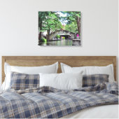 San Antonio Riverwalk Canvas Afdruk (Insitu (Slaapkamer))