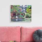 San Antonio Riverwalk Canvas Afdruk (Insitu (Woonkamer))