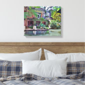 San Antonio Riverwalk Canvas Afdruk (Insitu (Slaapkamer))