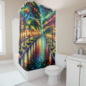 San Antonio Riverwalk: Kerstsfeer Douchegordijn (In situ)