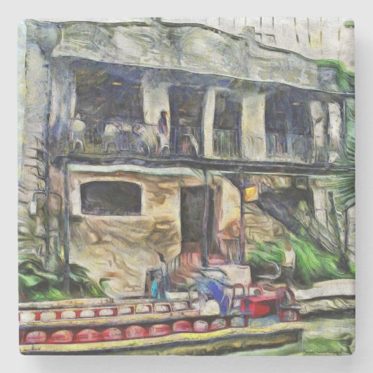 San Antonio Riverwalk-serie Stenen Onderzetter (Voorkant)
