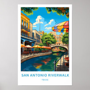 San Antonio Riverwalk Texas Reisprint Poster